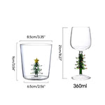 Christmas Tree Glass Goblet